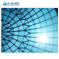 Steel laminated glass dome building